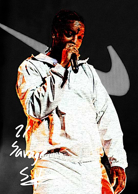 21 Savage Nike Graphic Poster