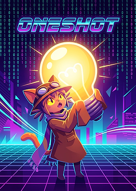 OneShot Niko Holding Lightbulb Poster