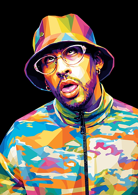 Bad Bunny Pop Art Portrait