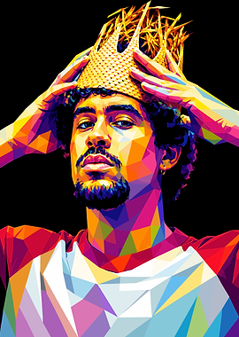 Bad Bunny Low Poly Portrait