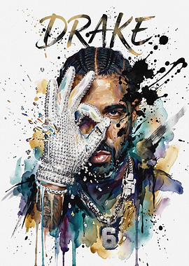 Drake Artistic Portrait with Jewelry