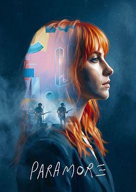 Paramore Hayley Williams Double Exposure Portrait