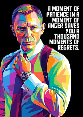 Daniel Craig James Bond Pop Art