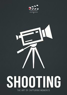 Minimalist Cinema Shooting Poster
