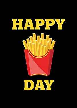 Happy Fry Day French Fries Graphic