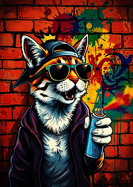 Cool Graffiti Cat Artist