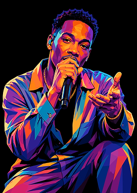 Colorful Pop Art Portrait of Giveon