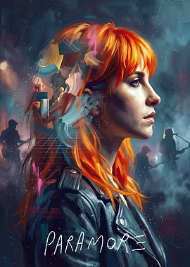 Paramore Hayley Williams Digital Art Portrait