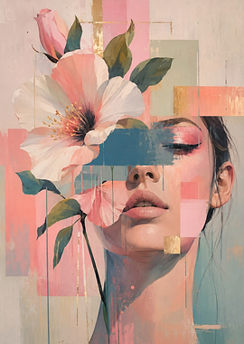 Petals Behind Her