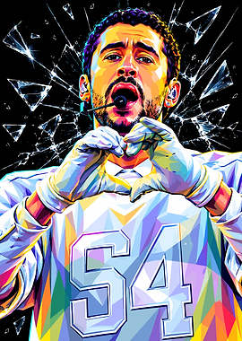 Bad Bunny Pop Art Portrait