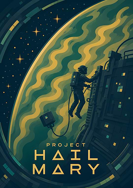 Project Hail Mary Space Poster