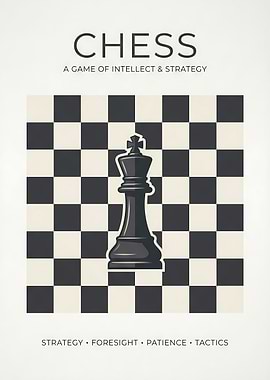 Minimalist Chess King Poster