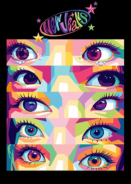 NewJeans Pop Art Eyes Poster