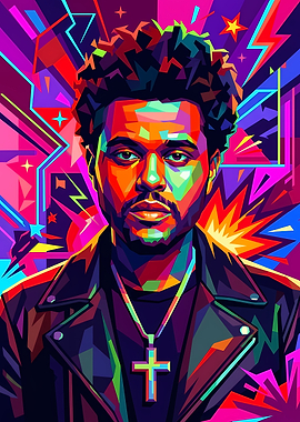 The Weeknd Pop Art Portrait