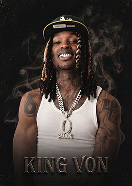 King Von Portrait Poster