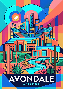 Avondale Arizona Vibrant Travel Poster