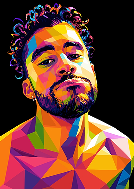 Bad Bunny Low Poly Portrait