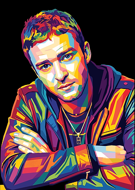 Justin Timberlake WPAP Pop Art Portrait