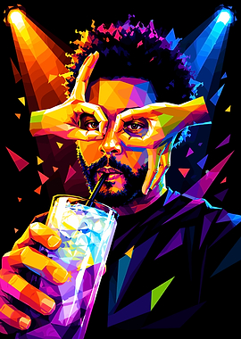 The Weeknd WPAP Pop Art Portrait
