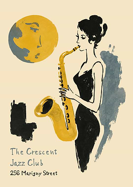 Vintage Jazz Club Poster