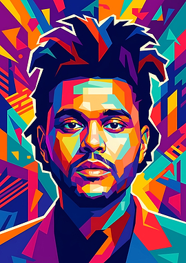 The Weeknd WPAP Pop Art Portrait