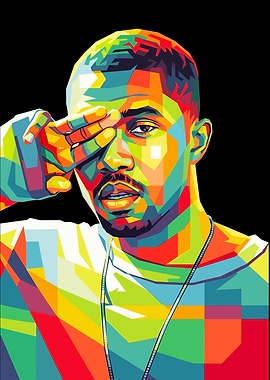 Frank Ocean WPAP Pop Art