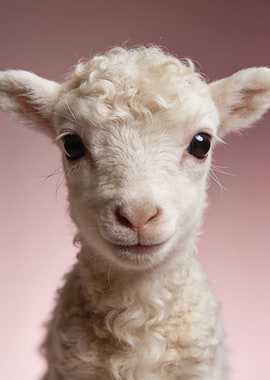 Portrait of a Cute Lamb