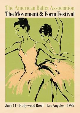 Vintage American Ballet Association Festival Poster