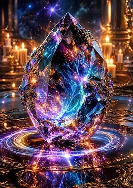 Glowing Magical Crystal Gemstone