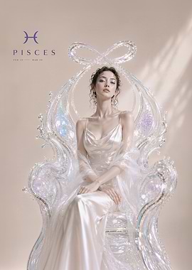 Pisces Zodiac Ethereal Portrait