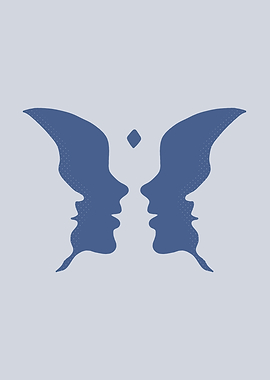 Optical Illusion Butterfly Faces