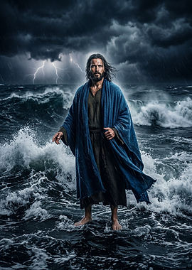 Jesus Walking on Stormy Waters