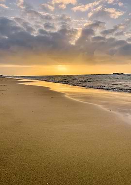 Golden Sunset Over Whiterocks Beach Northern Ireland