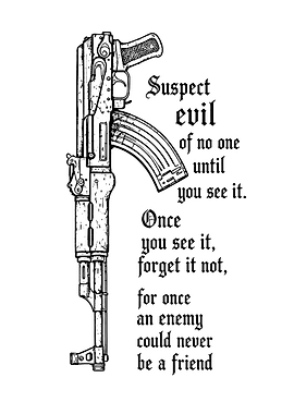 AK-47 Rifle Quote Illustration