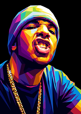 Colorful WPAP Portrait of The Game