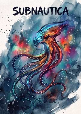 Subnautica Watercolor Creature Art