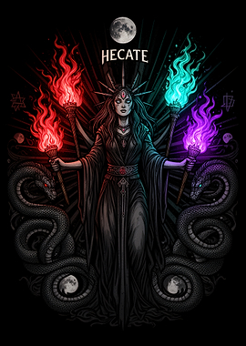 Hecate Goddess of Magic Illustration