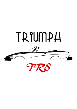 Triumph TR8 Minimalist Car Illustration