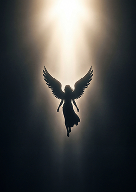 Silhouette of an Angel in Light