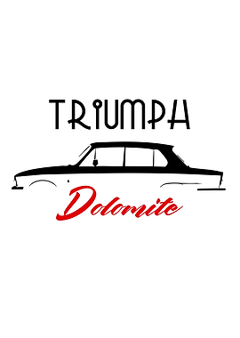 Triumph Dolomite Minimalist Car Illustration