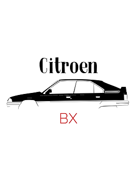 Citroen BX Minimalist Car Poster