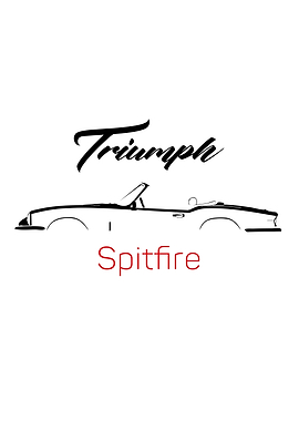 Triumph Spitfire Minimalist Car Outline
