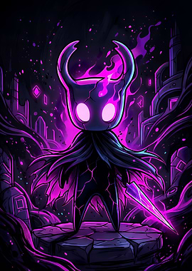 Hollow Knight Neon Purple Glow