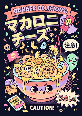 Danger Delicious Macaroni and Cheese Poster