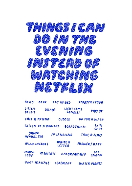 Evening Activities List Poster