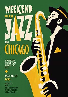 Weekend with Jazz in Chicago Poster