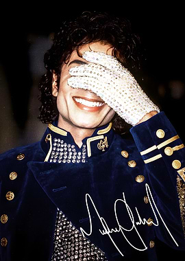 Michael Jackson Signed Portrait