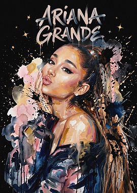 Ariana Grande Artistic Portrait Poster