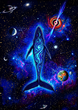 Cosmic Whale Swimming Through Space