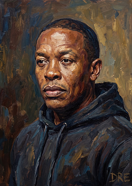 Oil Painting Portrait of Dr. Dre